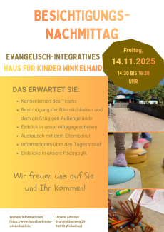 Einladung zum Besichtigungsnachmittag